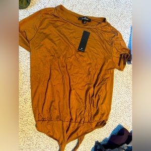 Orange bodysuit from Lulus